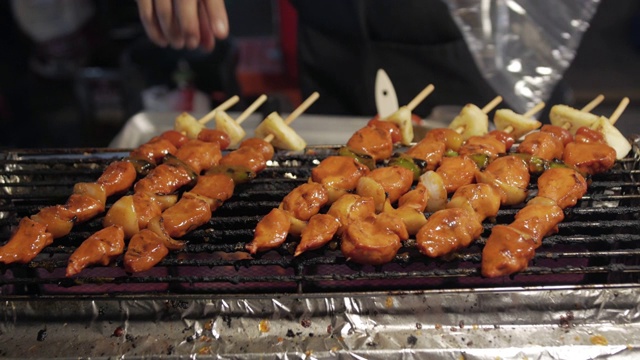 烹饪传统的泰国肉串