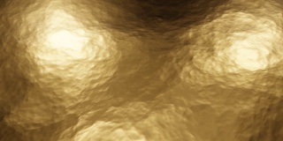 黄金3d渲染动画。抽象的金色金属3d渲染背景。豪华丰富的金属。闪亮的金属表面。