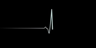 心电图或心电图显示为青色平线