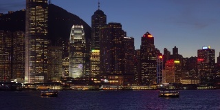 维多利亚港夜景/香港，中国