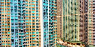 香港将军澳住宅大厦的无人机影像