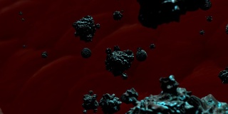 2019 n-cov、冠状病毒或covid - 19病毒细胞3D渲染。