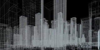 城市3d循环线框