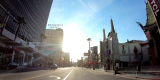 空空的好莱坞街道的4K视频