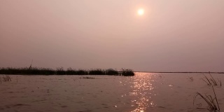 Bueng Borapet沼泽和日出