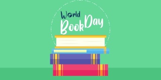 用成堆的书庆祝世界读书日