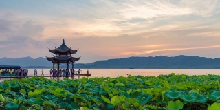 时光流逝，中国杭州西湖