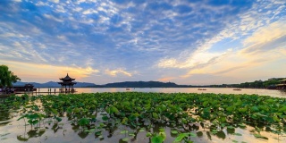 时光流逝，中国杭州西湖
