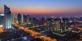 日日夜夜时光流逝，杭州钱江新城天际线