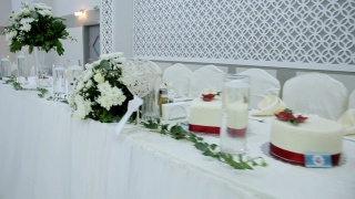 婚礼餐桌视频素材模板下载