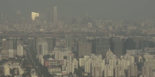 从高处俯瞰城市。景观。北京。中国亚洲