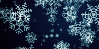 流动的雪花形状，圣诞节和冬天的粒子