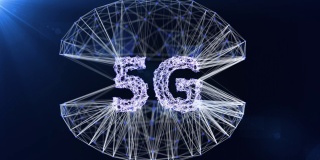5G technology, advanced technology communication, 3D Rendering 5G Text with Dots and Connections