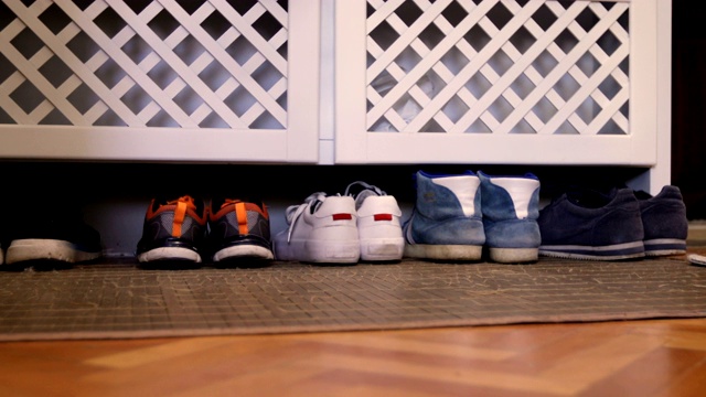 有家庭存放鞋空间的鞋架