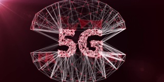 5G技术背景3d渲染，先进技术通信，第5代技术通信，5G网络无线系统