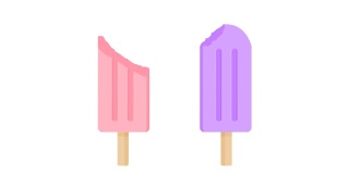 冰淇淋动画，冰淇淋，夏季概念阿尔法matte。