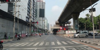 2020年4月14日泰国曼谷沙顿路交通