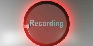 记录红色圆圈标志与旋转光标- 3D渲染视频剪辑