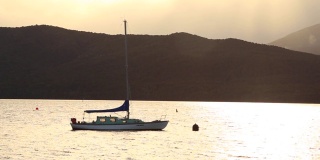Te Anau河上的小船