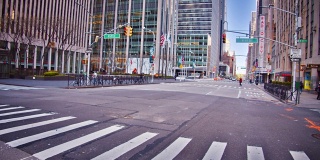 创意空旷第六大道。纽约市中心。街。