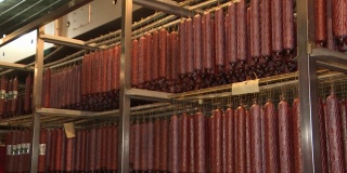 肉类行业中半熏香肠的生产。