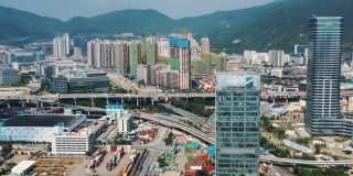 俯瞰商业和工业区，深圳，中国