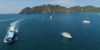 Ko Phi Phi Don岛泰国无人机镜头鸟瞰图