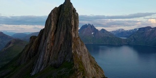 挪威塞格拉山的风景鸟瞰图