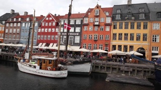 尼哈芬或新港，哥本哈根，丹麦视频素材模板下载
