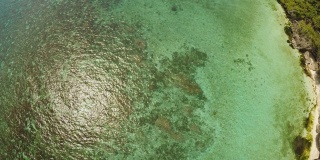 保和岛海岸鸟瞰图。天线。鱼眼视图。菲律宾