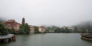 中国湖北省九宫山云中湖的风景