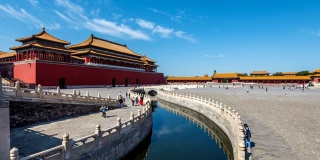 北京紫禁城广场和宫殿