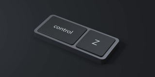 黑色场景抽象键盘控制和Z键3d渲染运动