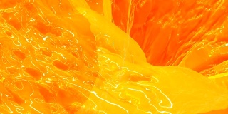 液体旋转橙汁或芒果汁或奶昔