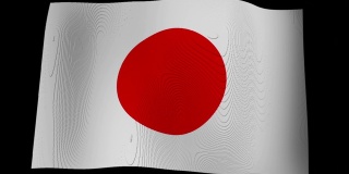 日本国旗飘扬