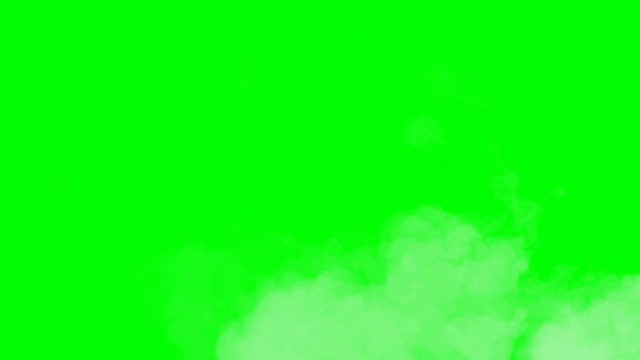 浓烟运动曲线图。绿色屏幕上的烟雾效果或云效果。可以用作过渡吗