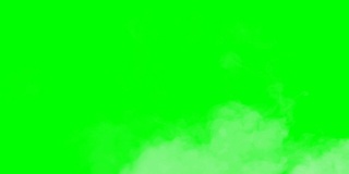 浓烟运动曲线图。绿色屏幕上的烟雾效果或云效果。可以用作过渡吗