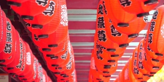 用红灯笼装饰的中国新年