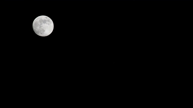 夜空中的满月，满月的月相，月相4k视频，