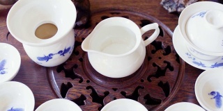 中国古典茶道礼盒俯视图