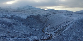 英国苏格兰凯恩戈姆山脉冬天的雪
