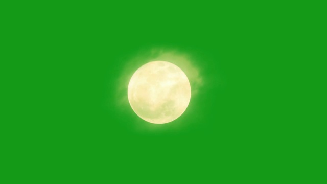 月光运动图形与绿色屏幕背景