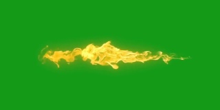 火流运动图形与绿色屏幕背景