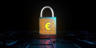 金融信息网络安全防护，锁用欧元符号