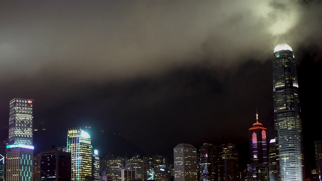 香港金融区中央夜灯IFC云景20X速度