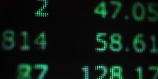 电脑屏幕上的股票行情指示器