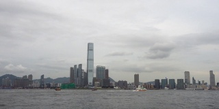 西九龙及香港国际贸易中心阴天