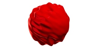 三维噪声抽象红水银球。的点球。混乱的美学。