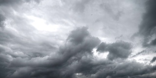 场景时间流逝的云和风暴，自然背景
