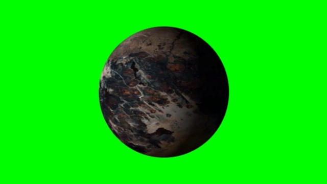 旋转行星运动图形与绿色屏幕背景